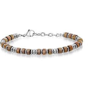 Mens Bracelet, Boho Stainless Steel Bracelets for Men, Beaded Bracelets, Jewelry Gifts for Husband Father Friends