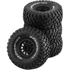 1/8 RC Off Road Truck Tires and Wheels 17mm Hex OD 5.43" 1/7 All Terrain Short Course Tyres for 1:7 1:8 RC Buggy Monster Truck Car HSP TRAXXAS UDR Atom Arrma 6S Mojave DF7 4PCS (White)