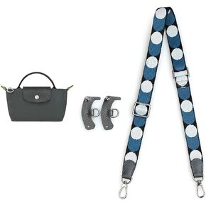 jiesinlov Canvas Purse Straps Replacement Crossbody Adjustable Shoulder Strap for Long champ MINI or Replay