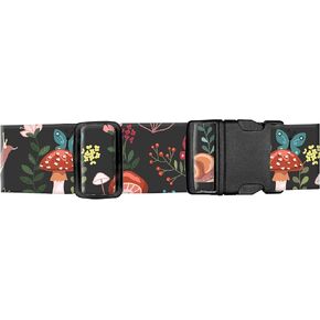 Luggage Straps for Suitcases, Adjustable Travel Belt, Durable Wide Luggage Strap, Cute Suitcase Strap Identifiers with Buckle, Bag Straps for Luggage, Black White Butterfly