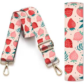 Purse Strap Replacement Crossbody, 3.8cm Wide Shoulder Strap Adjustable Replacement Belt Gold Buckle, Handbag Crossbody Bag Strap Black Red Plaid