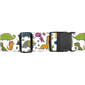Luggage Straps for Suitcases, Adjustable Travel Belt, Durable Wide Luggage Strap, Cute Suitcase Strap Identifiers with Buckle, Bag Straps for Luggage, Green White Plaid