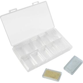 1 Oz Silver Bar Holder 20 Pcs Acrylic 1 Ounce Silver Bar Storage Clear 1Oz Silver Bar Case Capsule Container for 1 Ounce Silver Bullion Storage