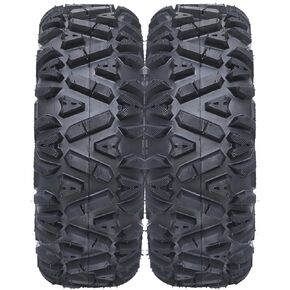 Set of 2 At26x9-12-6PR Tl Utv/Atv Tire, 6 Ply Tubeless All-Terrain Tire With 410lbs Load, 9in Sw, Rim 12 * 7,Tubeless