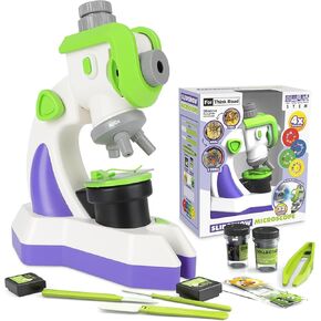 deAO Microscope for Kids, 100x-1200x Microscope Kit with LED Light and Slide, Science Kit Educational Kits for Boys Girls 5 6 8 10 12 Birthday