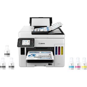 Canon MAXIFY GX7020, Wireless MegaTank All-in-One Supertank Printer, [Print, Copy, Scan, Fax ], White