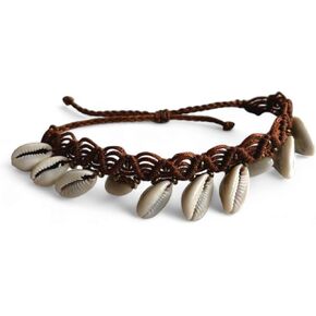 AYANA Cowrie Shell Handmade Macrame Anklet for Women | Adjustable Bohemian Beach Jewelry | Eco-Friendly, Handcrafted Macramé with Ethically Sourced Cowry Shells | Women's Ethnic Anklet
