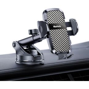 Rorhxia Phone Mount for Car [2023 Upgraded Most Stable and Convenient Suction Cup] 3 in 1 Dashboard Vent Windshield Cell Phone Holder Car Fit for iPhone 15 14 13 12 Pro Max Samsung S23 All Phones