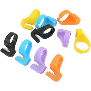 10PCS Industrial Thread Cutter Ring, Plastic Thimble Sewing Rings Yarn Cutters Finger Ring Thread Cutting Tool for Yarn Fishing Line