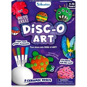 Skillmatics Art & Craft Activity - Disc-o Art, Mess-Free Art & Craft Activity for Girls & Boys, Craft Kits & Supplies, DIY Creative Activity, Gifts for Kids Ages 4, 5, 6, 7, 8, 9, 10, 11,12