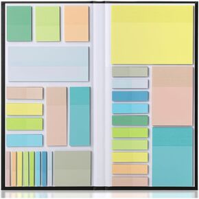 Mr. Pen- Transparent Sticky Note Set, 1650 Sheets, Pastel Colors, Transparent Sticky Notes Tabs, Divider Sticky Notes, Translucent Sticky Notes, Planner Sticky Notes, Sticky Note Dividers Tabs