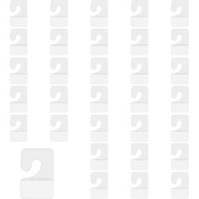 100 PCS Clear Sticky Hang Tabs, Plastic Sticky Hanging Tabs for Store Displays Retail Displays (Medium Round Hole)