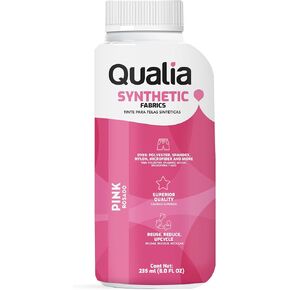 Qualia Synthetic Fabric Dye, Easy to Use, Perfect for Polyester, Spandex, Nylon, and More, Ultra-Concentrated Colors for Vibrant Results, Pink, 1 Pack