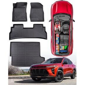 4 PCS for Chevy Trax Floor Mats 2024 2025, Full Set for Chevrolet Trax All Weather Floor Liner Cargo Trunk Mat Car Interior-for Chevy Trax Accessories 2024 2025 for Trax LS/1RS/LT/2RS/ACTIV