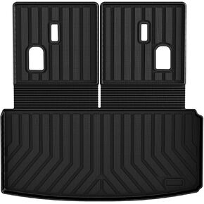 Mixsuper Cargo Liner for Acura MDX 2022-2024, All Weather Cargo Mat Rear Trunk Liner Tray Behind The 2nd Row Seats Black