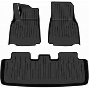 Floor Mats for Tesla Model Y 2021-2024 Custom Fit All Weather Durabel TPE Cargo Liner Accessories (Model Y Floor mats(3 Set))