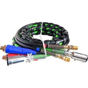 12 ft 3 in 1 ABS Rubber Air Line Hose and 7-Way Electrical Assembly Wrap