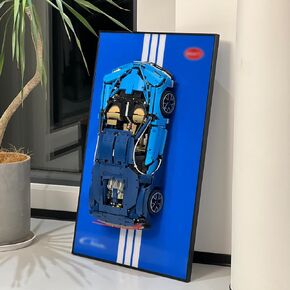 iLuane Display Wallboard for Lego Technic Bugatti Chiron 42083، حامل جدار السيارة للمقتنيات للبالغين، رائع لمحبي Lego (لوحة الحائط للعرض فقط)