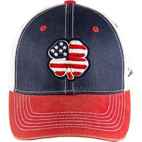 Black Clover Unisex USA American Flag Two-Tone Vintage Adjustable Snapback Golf Hat