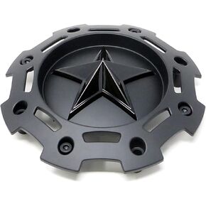 XD SERIES KMC 811 Rockstar 2 Matte Black w Black Star Center Cap SC-198 SC-190