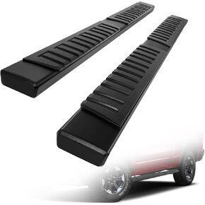 SCITOO 6 Inches Nerf Bar Running Board Fit for 2007-2018 for Chevrolet Silverado 1500 Crew Cab, 2014 2016-2018 for Chevrolet Silverado 2500 Crew Cab Black Aluminium Alloy Side Step Rock Sliders