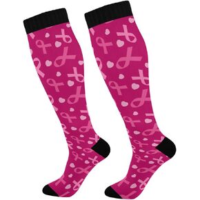Pigsaly Halloween Cute Pumpkin Ghost Women's Compression Socks Bats Athletic Tube Sock Knee High Socks