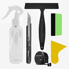 Lmlpt Window Film Tint Kit,6 Pcs Window Privacy Film Installation Tools Kit for Car and Glass,Complete Application Tool Kit Easy to Apply Window Tinting Film Vinyl Wrap Application Set for Home Office