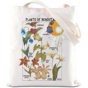 ENSIANTH Genshin Mondstadt Flower Merch Anime Lover Gift Genshin Character Cosplay Gift Anime Video Game Inspired Tote Bag