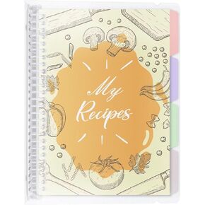 LuBudingJoy Blank Recipe Book to Write in Your Own Recipes, 8.5" x 11" Removable Hardcover Family Recipe Book with Dividers, Recipe Journal Hold 140 Recipes (Black)