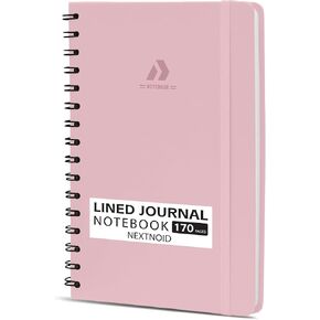 Lined Spiral Notebook Journal For Women & Men - A5(5.8" x 8.3") 170 Pages, Hardcover Notebooks for Work & Note Taking, College Ruled Journals for Writing - Grey