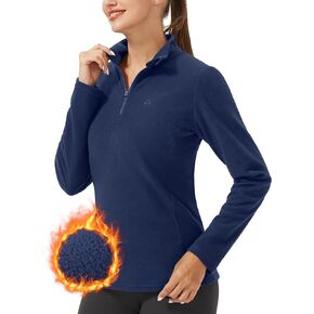 Pioneer Camp Women's Fleece Quarter Zip Pullover Jacket Long Sleeve Lightweight Sweatshirt Thermal Polar Fleece Sweater Tops
