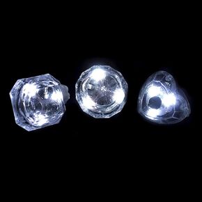 24 حزمة - حلقات ألماس وامضة LED بتصميمات متنوعة