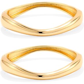 Elegance 11 designs Gold Bangles For Women Chunky Trendy Hinged Cuff Open Bracelet Wide Minimalist Bracelets Jewelry Gift in Kuwait
