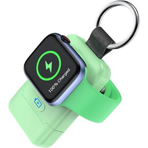 Portable Wireless Charger for Apple Watch,HUOTO iWatch Charger 1400mAh Smart Keychain Power Bank,Portable Magnetic iWatch Charger for Apple Watch Series 9/8/7/6/SE/5/4/3/2/1/UItra/UItra 2