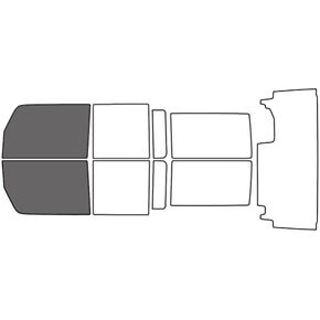 Rvinyl Window Tint Kit Compatible with Jeep Wrangler 2011-2018 (4 Door, Jk) - Front Precut Kit - 35%