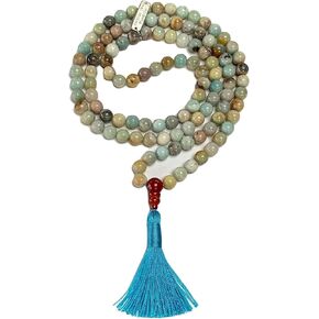 Amazonite Mala Necklace - Embrace Harmony & Communication - Gemini & Virgo Birthstone - Throat & Heart Chakra