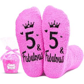 HAPPYPOP 5th Birthday Gifts Ideas for Girls - Socks for Toddlers 5t, Gifts for Five Year Old Girls, Presents for 5 Year Old Girls