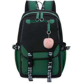 Teen Girls School Backpack with USB Port, Kids Black Backpack Lightweight Waterproof Can Hold 15.6 Laptop, Tablet.cute backpacks for high school Can Be Used As Gifts For Students Or Friends (Black) in Kuwait