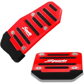 Pack-2 Non-Slip Car Pedal Pad Kit,Gas Pedal Covers,Car Brake Pedal Protectors,Universal Car Accessories for Car Safty (Red)