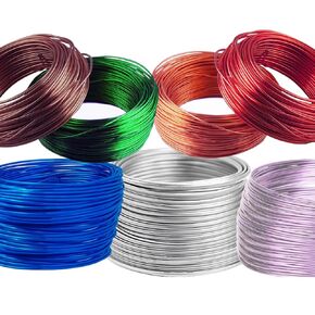 7Rolls Jewelry Wire Craft Wire Jewelry Making, 7Colors Each Color 66.91 FT Metal Wire Armature Bendable Wire for Jewelry Making,Craft, Beading, Carving, Gardening, DIY Craft Beaded Flowers (18Gauge)