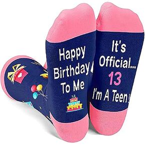 13th Birthday Socks - Teen Girls Fun Birthday Gift