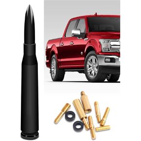 Northyun Car Truck Short Antenna, Automobile Antenna Mast Car Radio Antenna Replacement Compatible with Ford F150 Dodge Ram 1500 Toyota Pickup Truck, Silver