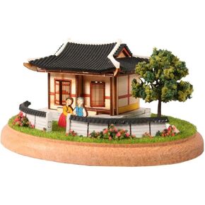 Youngmodeler Hobby Wooden Model Kits Mini Diorama Tile-Roofed House - Experience The Charm of Traditional Korean Villages