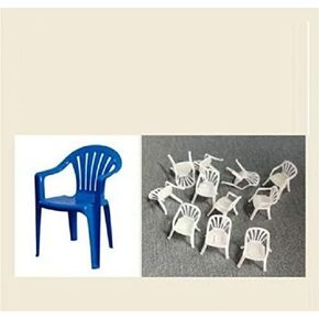 Dan Models 48518-1/48 Diorama Accessories. Plastic Chairs 8 pcs.