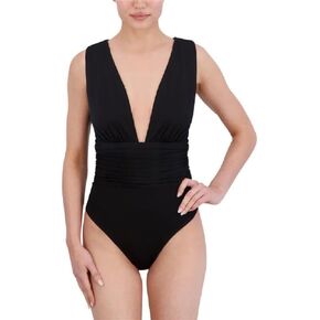 BCBGMAXAZRIA womens Sleeveless Plunging V Neck Bodysuit