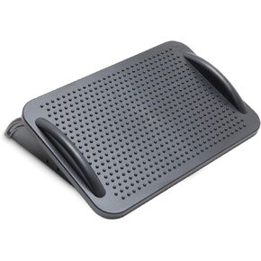 IO CREST Under Desk Ergonomic Foot Rest with 3 Angle Position - 30 Degree Tilt Angle Adjustment Non-Skid Massage Surface Texture, Black