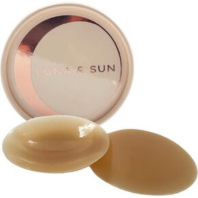 Luna & Sun Nipple Covers - 2 pairs Sticky Adhesive Reusable Ulta Thin Silicon Nipple Pasties for Women