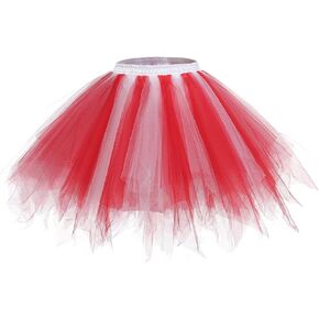 WOWBRIDAL Vintage 1950s Short Tulle Petticoat Ballet Bubble Tutu