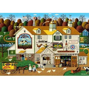Buffalo Games - Charles Wysocki - The Farm - 500 Piece Jigsaw Puzzle for Adults Challenging Puzzle Perfect for Game Nights - Finished Puzzle Size is 21.25 x 15.00