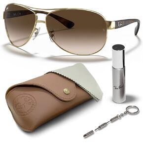 Ray-Ban RB3386 Pilot Sunglasses With Eyewear Kit Bundle - Adjustable Nose Pads